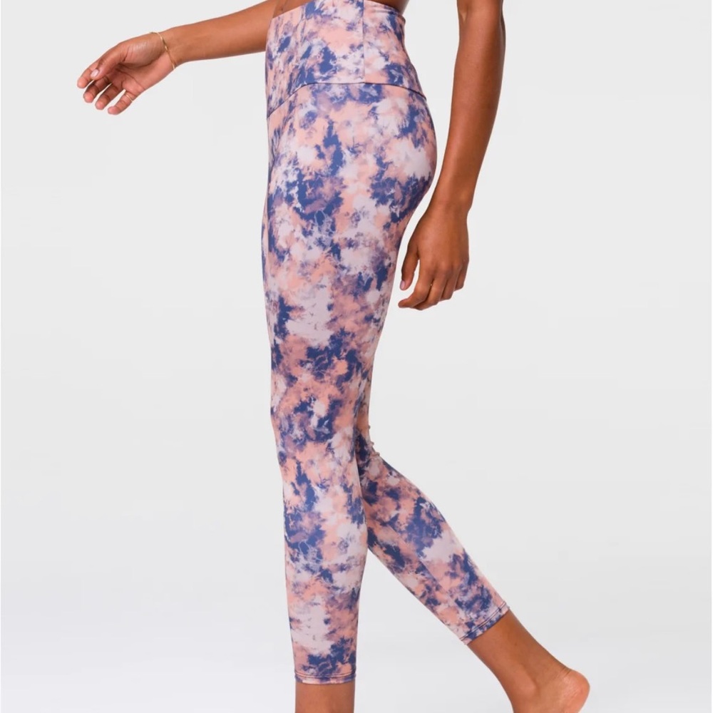 Onzie High Rise Midi Leggings, Earth Tie Dye, size S/M